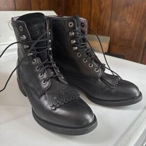 Ariat Heritage Lacer Black Western Ankle Boot